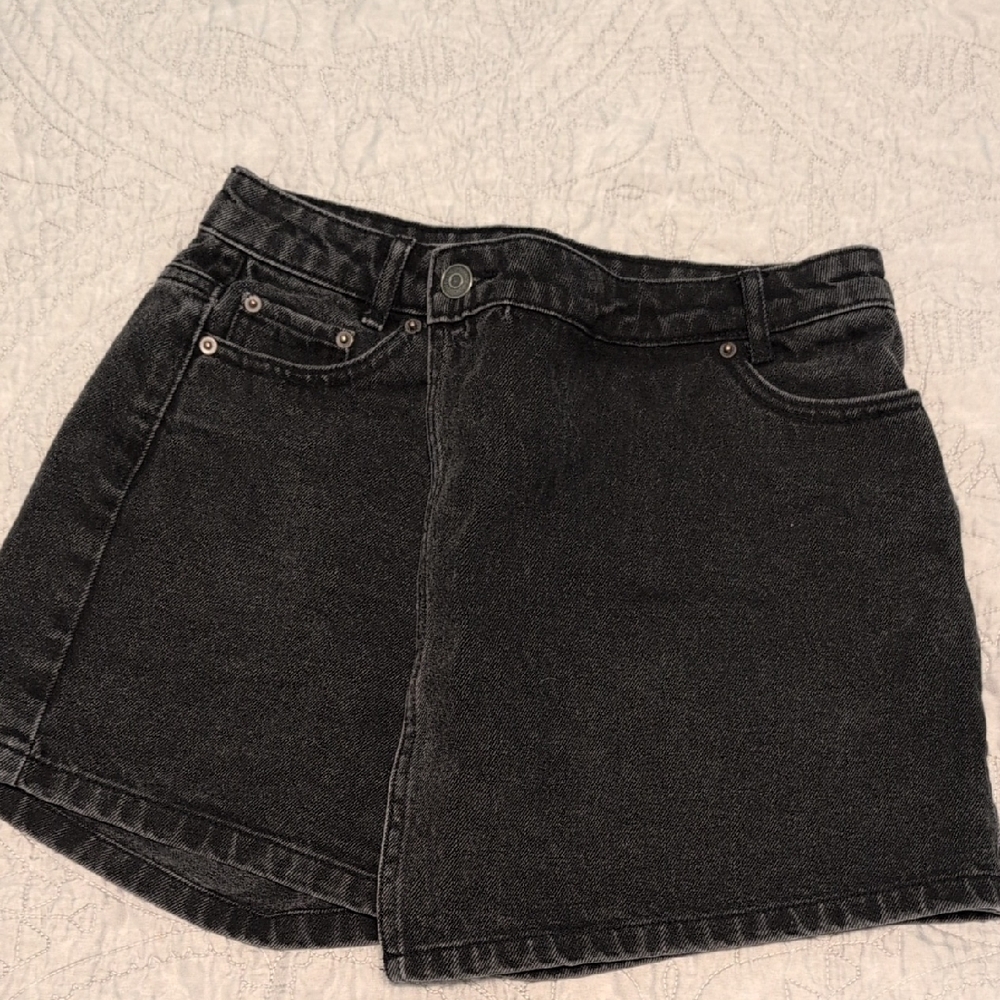 Women's Black Denim Skort